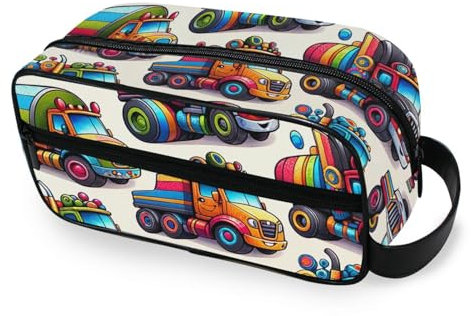 ODAWA Trousse de toilette unisexe à suspendre pour accessoires de toilette, Camions, one size