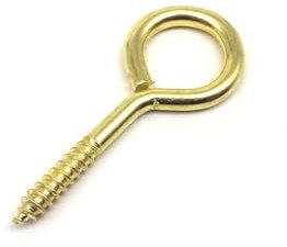 25 stücke Bilderrahmen Pflanze Lampe Lichtschrank RV Werkzeug Vorhang Netz Draht Decke Öse Schraube Öse Schraube In Verschluss Aufhänger Schließen O Ring Haken(Golden,Length 30mm)