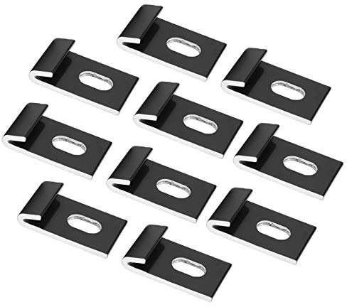 Haofy Metal Base Clips, 10Pcs Hook Fixings, Aluminium Greenhouse Fixture Set, Black