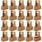 Zghhc Porte-gobelet en Papier Kraft À Emporter, 20 Pièces, Clip, Plateau De Boisson À Café Jetable, Base avec Poignée, Support 2 Tasses, Adapté À Plupart des Tasses De Boisson