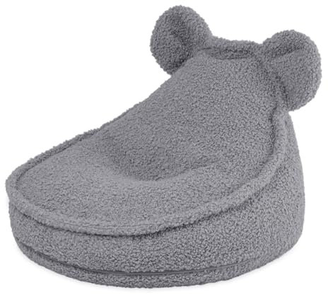 MISIOO Sitzsack Kinder Bean Bag - Sitzsack Mit Füllung - Waschbares Abdeckung - Boucle Premium 100% Polyester - Stabil und Weich - Maße 68x45 cm - Für Kinderzimmer