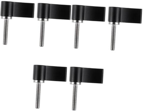 Anneome 6 Stk L-förmige Schraube Kopf-Schnellentfernungsschraube Knopf für Verriegelung Knöpfe Schraubenanpassung Sicherungsschraube Kamera Schraube Flügelmutterschraube Aluminiumlegierung