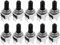 The Lord of the Tools 10 Stück Logarithmisches 9-mm-Potentiometer 50 K Ohm 6 Mm Rändelschaft 25 Mm Schaftlänge für Leiterplatten- Oder Panelmontage Verwendung mit Kommunikationsgeräten Konsumgütern