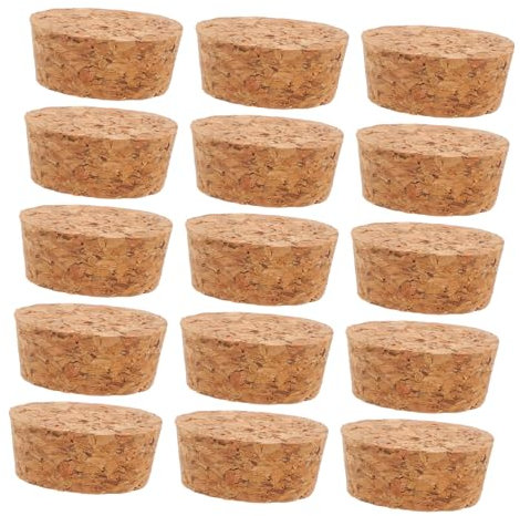 AUTSUPPL 20pcs Natural Wine Corks Red Cork Red Wine Flask Stopper Reusable Bottle