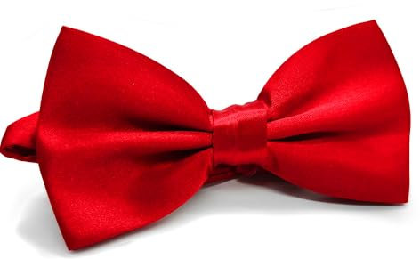 TIutmivo Fliege für Jungen Herren, Längenverstellbar Fliege Klassische, für Party, Karneval, Hochzeit (Rot)