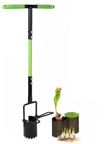 Lökplanterare För Trädgårdsskötsel, Lökplanterare Med Långt Handtag, Lökplanterare Med Långt Handtag Och Tandad Bas Och Pedal, Inget Behov Av Händer Och Slitstarkt Material, För Plantering
