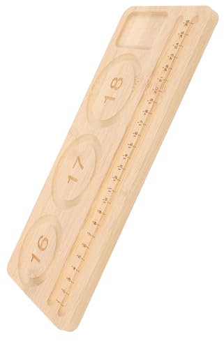 FRCOLOR Wooden Bead Tray for Bracelet Making Bamboo Bead Board Measurement Lines for Jewelry Crafting for Necklace Assembly