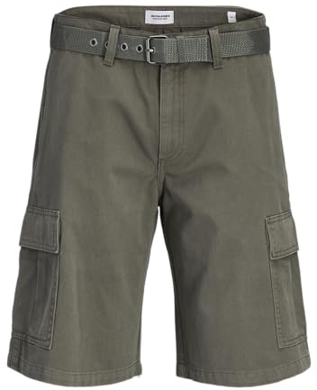 JACK & JONES Herren Jpstcole Hudson Belted Cargo Shorts Mid