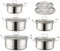 Juego de ollas de acero inoxidable, kit de utensilios de cocina profesional para cocinar verduras al vapor, cocina, hogar, restaurante