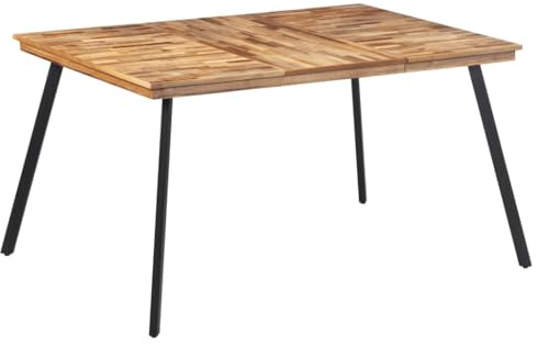 QZZCED Esstisch Familien Esstisch Esszimmer Tisch für Wohnzimmer 148x97x76 cm Massivholz Teak