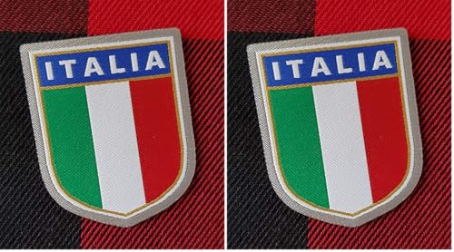 Quattroerre 14501 Toppe Patch Adesive Scudetto Italia per tessuti (Confezione da 2)