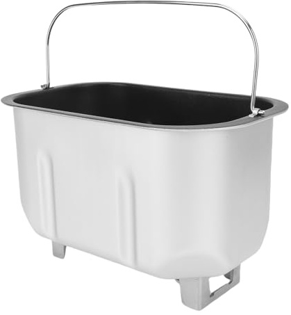 Focket Cubo para Hornear para Máquina de Pan, Placa Doble de Acero Inoxidable con Paletas para Mezclar y Revestimiento Antiadherente, Interior para Panificadora