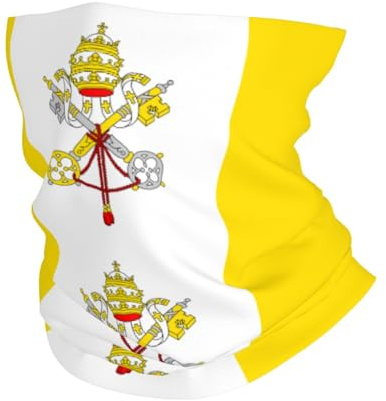Vatikanische Flagge Damen Herren Bandana Schnelltrocknend Halstuch Sonnenschutz Kopfbedeckung Stirnband Für Sportarten Jagd Ski