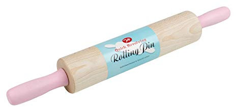 Tala Beechwood Revolving Rolling Pin, Wooden Rolling Pin for All Baking Needs, Perfect with Pastry and Icing Goods, Measures 44cm and Comes in Assorted Colours