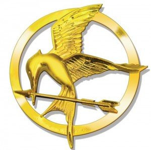 Silber Hunger Katniss Sinsajo 18 Karat Gold Brosche / Pin. Hunger Games