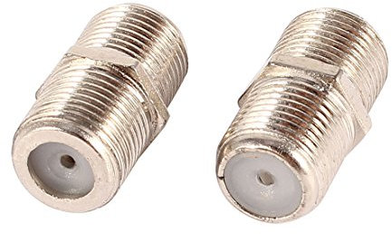 sourcing map 2 uds Tipo F Hembra a Hembra Jack Cable de Antena coaxial Conector Adaptador RF