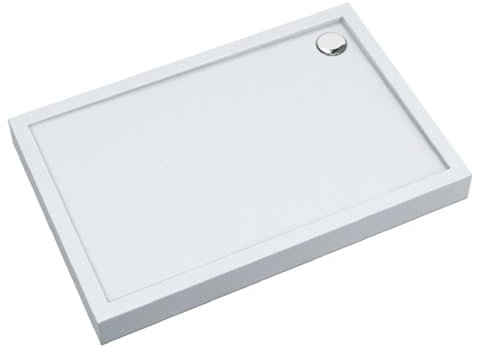 AQUABAD Duschwanne/Duschtasse | Ultima mit LeakProtect Technologie Smooth White 80x100cm Rechteck