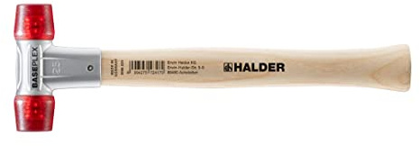 BASEPLEX-Schonhammer, Celluloseacetat/celluloseacetat mit Zinkdruckguss-Gehäuse und Holzstiel | D=25 mm | 3906.025
