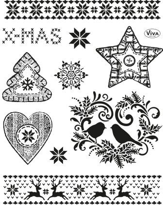 Silikon-Stempel - Weihnachtsmotive II