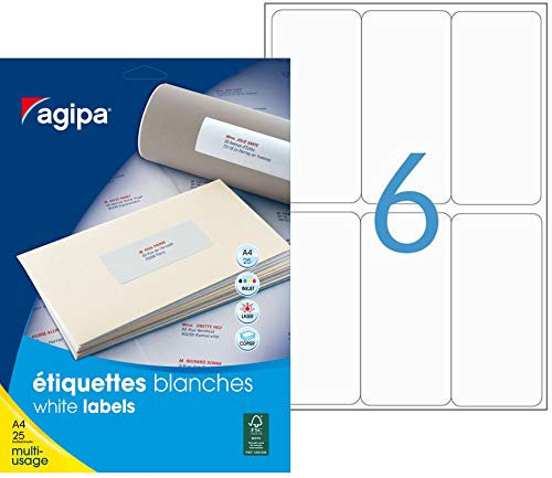 Apli 119609 Mehrzweck-Etiketten, A4, 65 x 130 mm, 150 Stück
