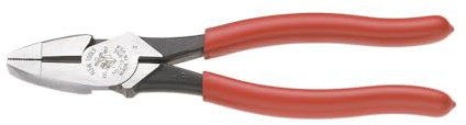 Klein Tools, HD213-9NE, Pinze resistenti con design ad alta leva, prodotte negli Stati Uniti, manici comodi e resistenti e ganasce zigrinate, 22,9 cm