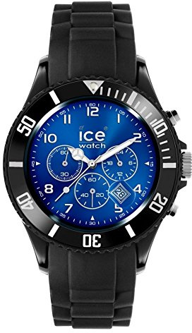 ICE-WATCH Chrono Herren Uhr analog Quarzwerk mit Silikon Armband IB.CH.BBE.B.S.11