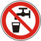 Aufkleber Kein Trinkwasser, Ø 10cm, hin099, Hinweisaufkleber, Warnhinweis, Trink-Verbot