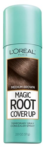 L'Oreal Paris Magic Root Cover Up Gray Concealer Spray, Medium Brown, 2 Oz(Packaging May Vary)