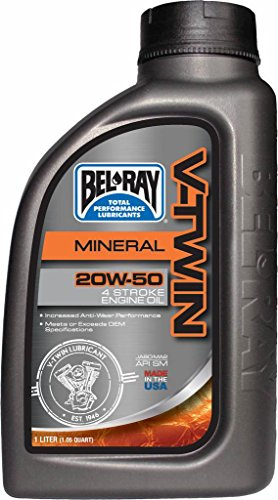 Bouteille huile moteur 1L Bel-Ray 4T V Twin V-Twin Mineral 20W-50