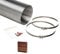 NaplesUK Universal 125mm Cooker Hood Ducting Kit Semi Rigid Aluminium 127mm Internal Diameter Hose Length 1.5 Metre With 3 Flaps Gravity Brown Grille