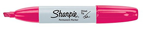 Sharpie Permanent Marker, Chisel Tip, Magenta, Each