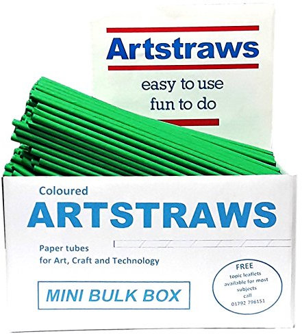 Artstraws Mini School Pack Coloured Paper Straws Art Straws Green 4mm