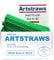 Artstraws Mini School Pack Coloured Paper Straws Art Straws Green 4mm