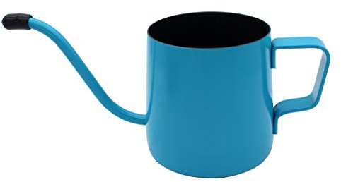 Hillento Lange Enge Tülle Kaffeekanne - 304 Edelstahl mit hängenden Ohr Hand stumpfen Gießen über Gooseneck Wasserkocher für Kaffee und Tee, (8.5oz / 250ML), blau