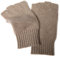 Prettystern Herren Kaschmir-Wolle Halbfinger kurzfingerhandschuhe fingerlose -Handschuhe Handstulpen Hand-Stulpen Braun