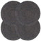 vidaXL 4X Tischset Platzmatte Platzset Platzdeckchen Platzdecke Tischdeko Platzmatten Tischmatte Untersetzer Uni Dunkelgrau 38cm Rund Jute