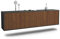 Dekati Lowboard Anaheim hängend (180x49x35cm) Korpus anthrazit matt - Front Holz-Design Walnuss - Push to Open