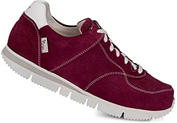 UXGO Leyla Damen Hallux Schnürschuh aus Veloursleder, Passform G + H, Sneaker mit Einlegesohle, Schuhe für Damen mit stoßdämpfender Leichtzellsohle, geeignet bei Hallux Valgus