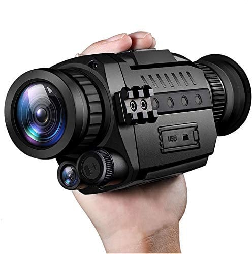 Braveking1 Digital Night Vision Monocular 5x35mm Magnification 656 ft/200m Viewing Range Infrared Hunting Night Vision Goggles with 1.5 TFT Screen and 8GB TF Card IR Camera Take HD Photos/Videos