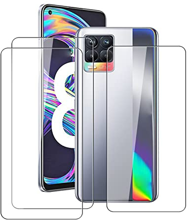 AQGG Verre Trempé pour Realme 8 RMX3085 (6.40 Pouces) [3 Pièces] Verre trempé Protection écran Protecteur Film d'écran en Vitre - Dureté 9H, sans Bulles Anti-Rayures