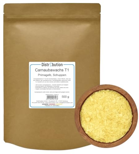 Carnaubawachs 500g Copernicia Cerifera Cera T1 veganes Pflanzenwachs für Naturkosmetik, Kerzen & Pflegeprodukte, Hartwachs, Polituren