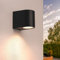 Ledvion - LED Wandlampe Sacramento, GU10 Fassung, IP54, Schwarz, Außenlampe, Außenbeleuchtung, Gartenbeleuchtung, Fassadenbeleuchtung