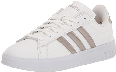 adidas Women's Grand Court 2.0 Tennis Shoe, FTWR White/Platin Metallic/Platin Metallic, 4.5 UK