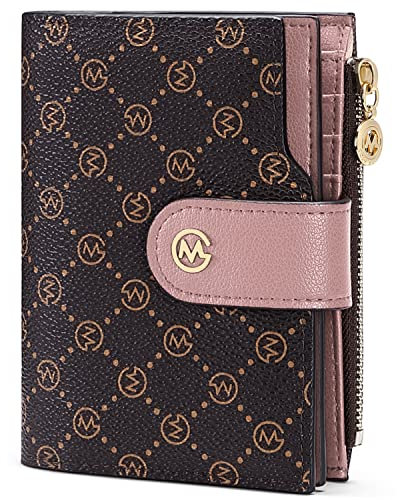 GOLF SUPAGS Portefeuilles pour Femmes en Cuir PVC, Petit Porte-Monnaie à Deux Volets avec Fermeture éclair, Organisateur Multi-Cartes de Grande Capacité