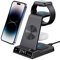 Station de Charge Apple 3 en 1 avec Horloge numérique, Chargeur Induction iphone Rapide 18W pour iPhone 15 14 13 12 Series, Chargeur sans Fil pour Air pods Pro 2, Wireless Charger pour Apple Watch 8