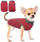 KATZINST Hunde Fleecejacke, Hundepullover Fleece, Hundemantel Fleece, Wendefarbe Hundefleecepulli mit Reissverschluss, Warm Hundepulli für Kleine Hunde Chihuahua Bulldogge, Rot XS