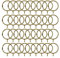 INCREWAY Curtain Rings, 36Pcs Sliding Eyelet Rings Metal Open and Close Drapery Rings Drape Sliding Curtain Pole Rings Hooks for Window Rods Shower Curtains, 1.5 Inch Inner Diameter, Bronze