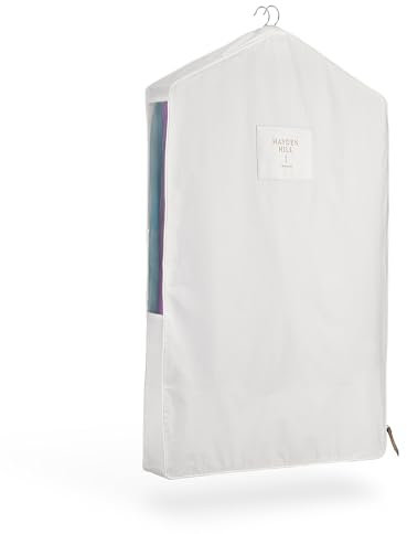 Hayden Hill Luxuriöser Kleidersack aus zertifizierter Bio-Baumwolle - Kurz 101 cm - Mottenresistente Kleiderschutzhüllen mit Reißverschluss - Für Mäntel, Jacken und Kleider - Zertifiziert Klimaneutral