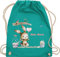 Turnbeutel Rucksack - Ostergeschenke Ostern - Hase Süß Kinder personalisiert I Osterhase - Unisize - Türkis - stoffbeutel name kindergarten osterhasentasche oster bunny sportbeutel
