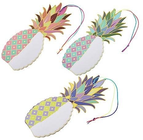 Gadpiparty 3 Stück Ananas-Wabenbälle Künstliche Papierblumendekorationen Hochzeit Tischdekoration Ananas-Dekor Partyzubehör Obst Sommerdekoration Bankett